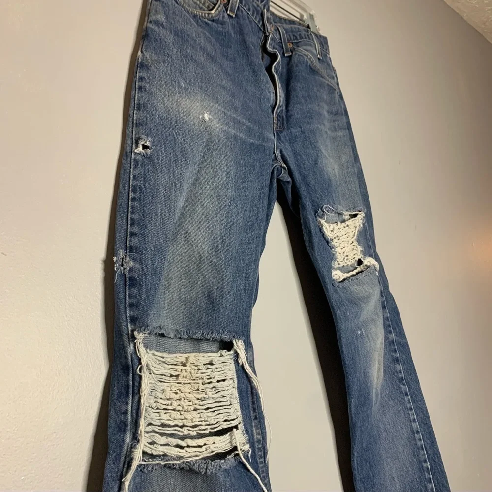 Vintage Orange Tab Super Dope Custom 505 Levi Jeans